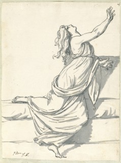 A Distraught Woman with Her Head Thrown Back, 1775/80.