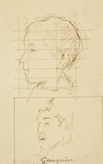 Heads of a Boy and a Man (Self-Portrait?) [verso], 1884-1888.