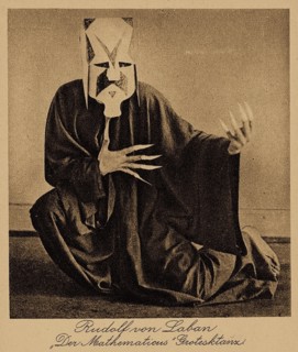 Rudolf von Laban as ?Mathematicus? (grotesque dance), 1915-1918. Private Collection.