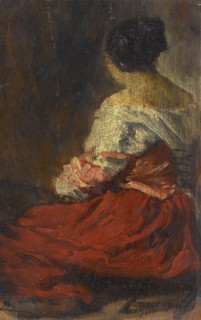 La jupe rouge, between 1845 and 1848.