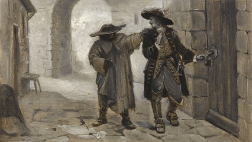 Hans of Iceland addressing Baron Woethaun, c1889.