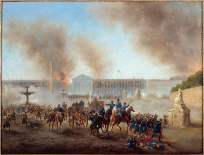 Scene from the Paris Commune, Place de la Concorde, 1871.