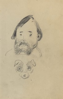 Head of a Bearded Man with a Head of a Dog [recto], 1884-1888.