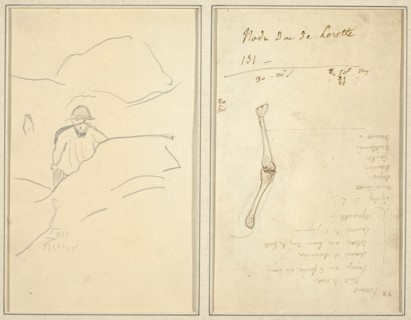 Breton Boy in a Landscape; Study of an Arm [verso], 1884-1888.