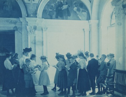 A field trip to the Library of Congress, (1899?). Creator: Frances Benjamin Johnston.