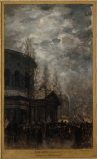 Leaving Paris in 1870 (Rotonde de la Villette), c12–1870.