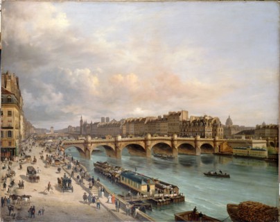 The Cite and the Pont-Neuf, seen from Quai du Louvre, 1832.