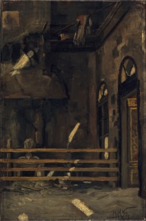 Foyer of the Opera-Comique, after the fire of May 15, 1887.