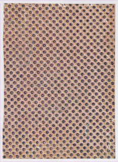 Sheet with overall crisscrossing pattern with large dots, 19th century.