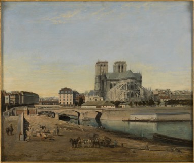 The apse of Notre-Dame, seen from Quai de la Tournelle, 1860.