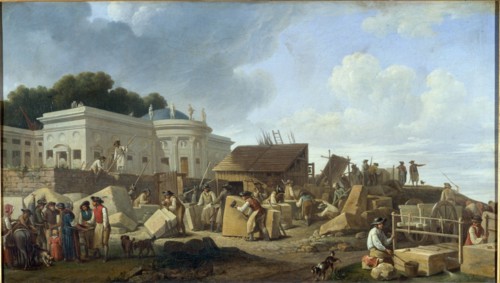 Hotel de Salm under construction, around 1786, between 1781 and 1791.
