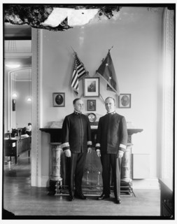 Admiral Samuel McGowan & C.J. Peoples, between 1910 and 1920. US Navy officers.