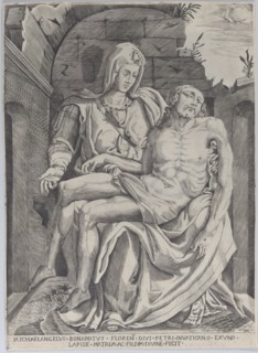 Pietà, set against an arched ruin, 1556-72.