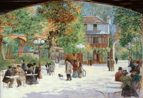 Au Chalet du Château de Madrid, au Bois de Boulogne, c1895.