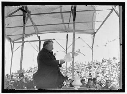 William Howard Taft, c1909-1917. US president making a speech.
