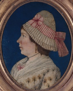 Portrait of a woman, in profile, from the revolutionary period, c1790.
