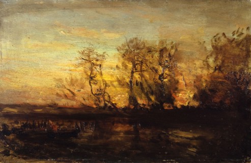 Coucher de soleil, between 1850 and 1860.