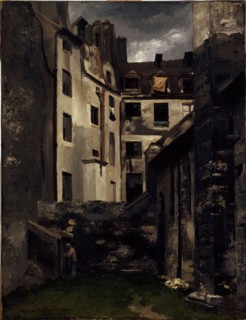 Old Hotel-Dieu, courtyard of Saint-Julien-le-Pauvre, 1882.