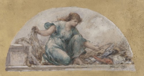 Sketch for the dining room of the Hotel de Ville, Fishing, 1893.