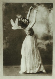 Isadora Duncan as the first fairy in A Midsummer night's Dream, 1896. Private Collection.