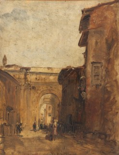 Une rue à Florence, between 1846 and 1847.