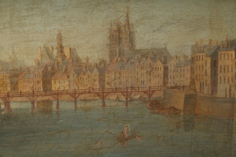 Port au Foin and the eastern end of Ile de la Cite, c1760.
