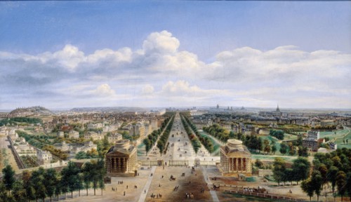 View of Paris, taken from the Arc de Triomphe de l'Étoile, 1843.
