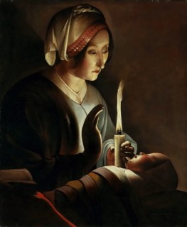 Saint Anne with the Christ Child, ca 1645-1648. Creator: La Tour, Georges, de (1583-1652).