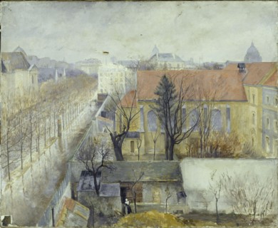 Sanctuary at Bon Pasteur seen from Place Denfert-Rochereau, 1890.