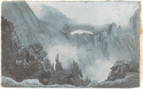 Mountain Scene with Rocks, first half 19th century.