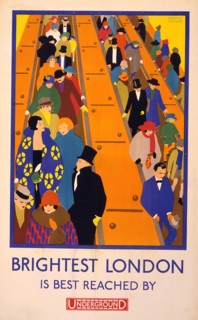 Brightest London is best reached by Underground , 1924. Private Collection.