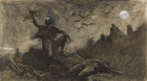 Hans of Iceland drinking the blood of his victims, c1889.