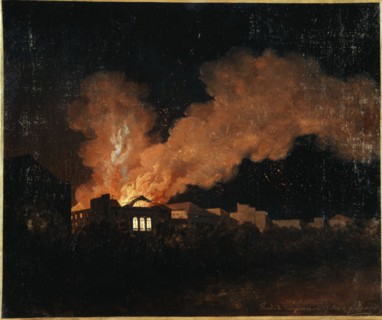 Fire at the Ambigu-Comique theatre on July 13, 1827, 1827.