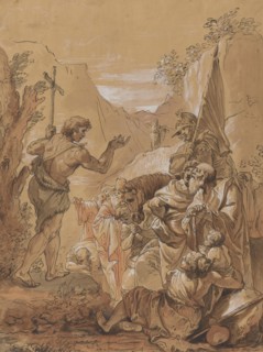Preaching of John the Baptist in the Wilderness, 18th century.