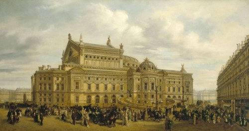 Opera Garnier seen from rue Auber, circa 1880, 9th arrondissement.