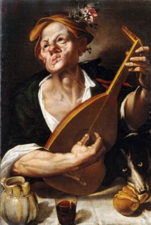 Peasant playing the lute, ca. 1575. Found in the collection of the Collezione di BPER Banca, Modena.