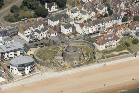 Sandgate Castle, Tudor artillery castle and martello tower, Kent, 2016.