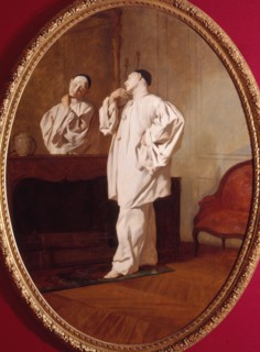 The mime actor Charles Deburau (1829-1873), in Pierrot's costume, c1850.