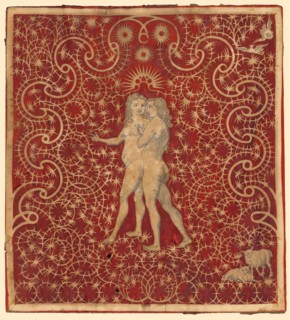 Adam and Eve in the Garden with a Pair of Sheep and a Pair of Doves, 1780s?.
