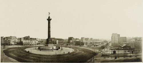 Panorama of Place de la Bastille, 4th, 11th and 12th arrondissements, Paris.