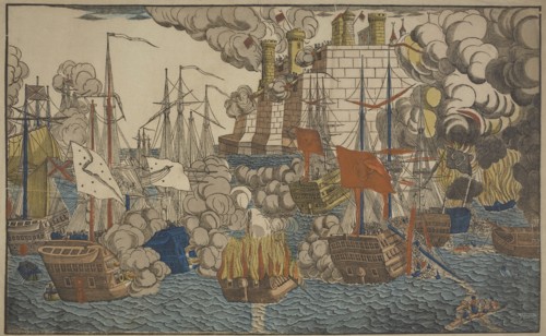 The Naval Battle of Navarino on 20 October 1827, 1828. Creator: Georgin, François (1801-1863).