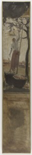 Esquisse pour la mairie du 4ème : La cueillette des pommes, 1884.