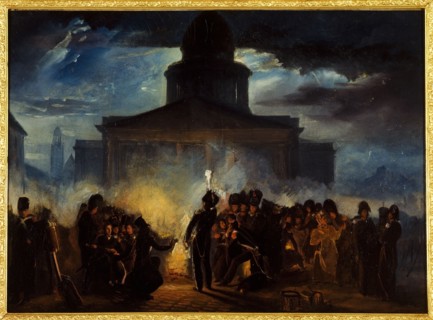 Bivouacplace du Panthéon, dans la nuit du 22 au 23 décembre 1830, 1830.