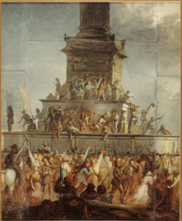 Burning the throne of Louis-Philippe, place de la Bastille, February 24, 1848.