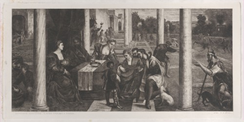 The parable of the rich man (Dives) and Lazarus, 1700-1800.