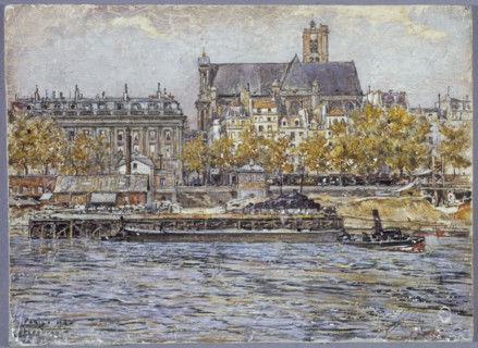Quai de l'Hotel-de-Ville and Saint-Gervais-Saint-Protais church, 1899.