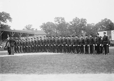 District of Columbia Public Schools, High School Cadets; Drilling, 1911.