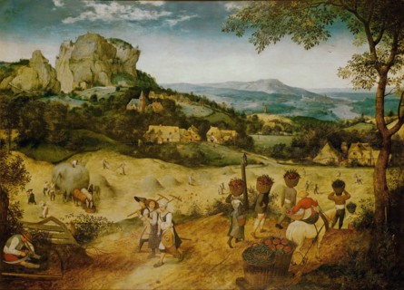 The Hay Harvest (Haymaking), 1565. Found in the collection of the National Gallery, Prague.