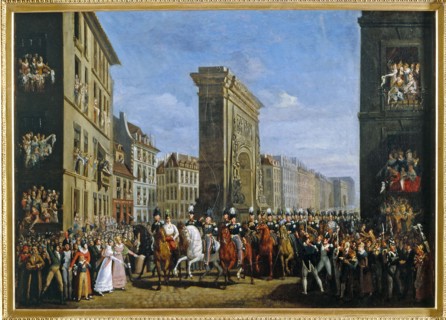 Passage of allied sovereigns on boulevard Saint-Denis, April 10, 1814, 1815.