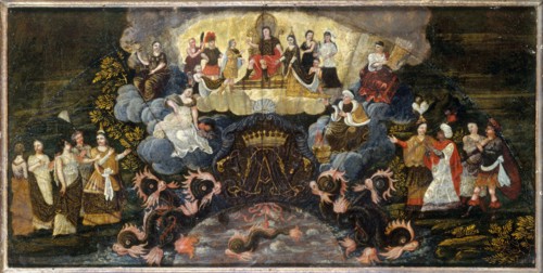 Allegory of the marriage of the Dauphin to Marie-Anne of Bavaria, March 7, 1680.